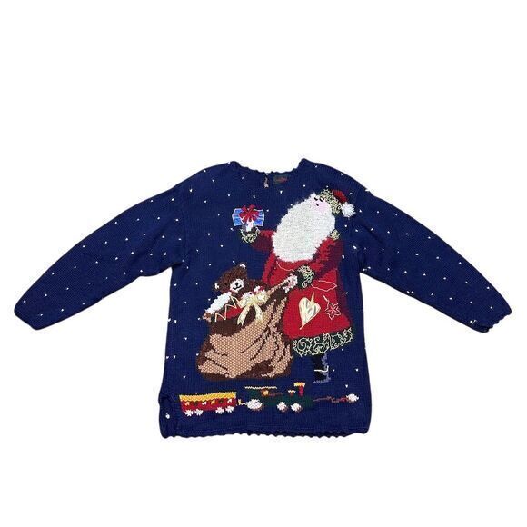 croft & barrow Sweaters - Croft & Barrow Women's M Vintage‎ Christmas Sweater Santa Knit Pullover